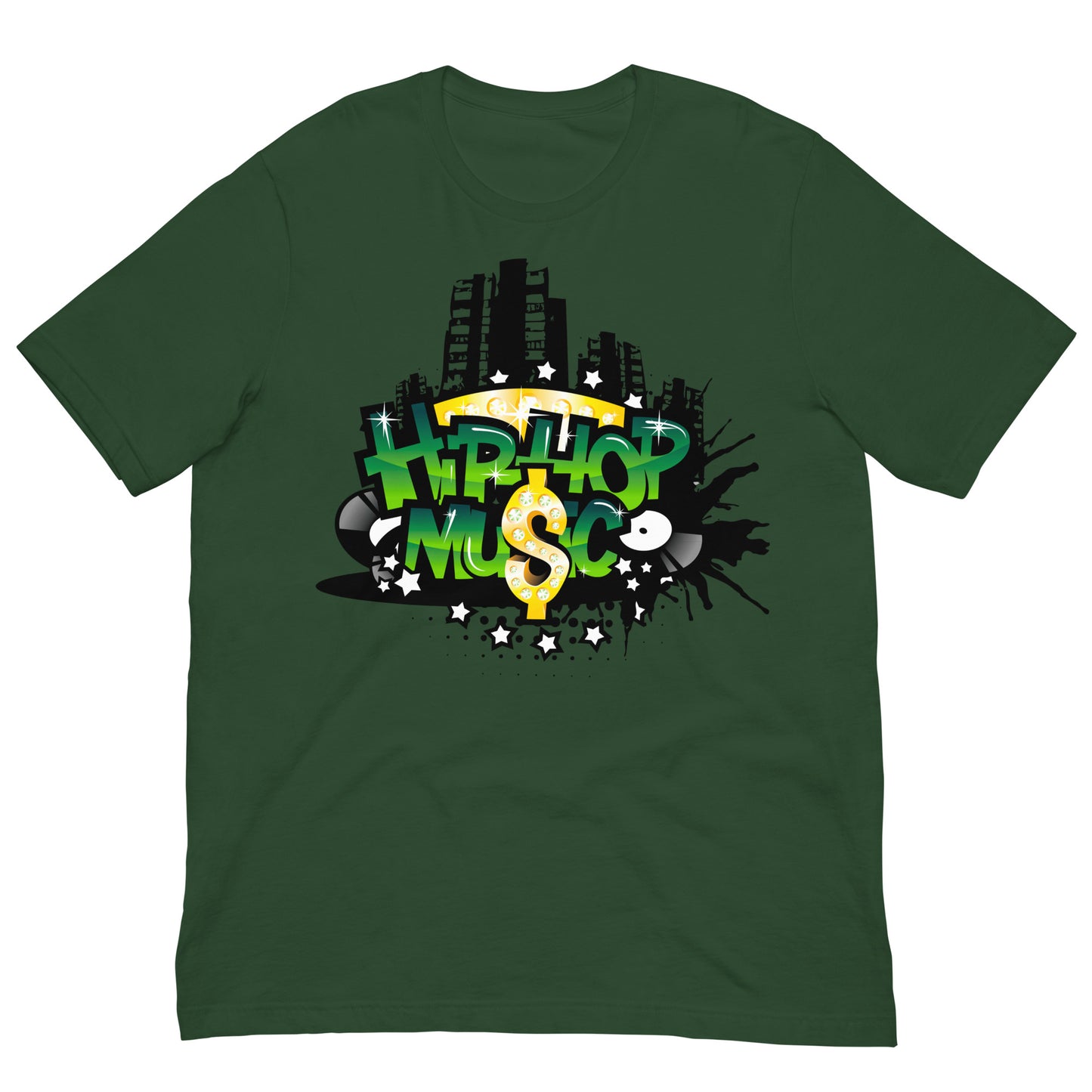 camiseta hip hop verde botella