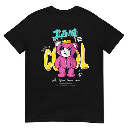 camiseta i am cool teddy bear siempre original urban en color negro