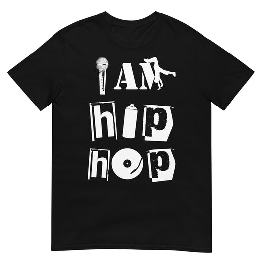 camiseta i am hip hop 4 elementos negra