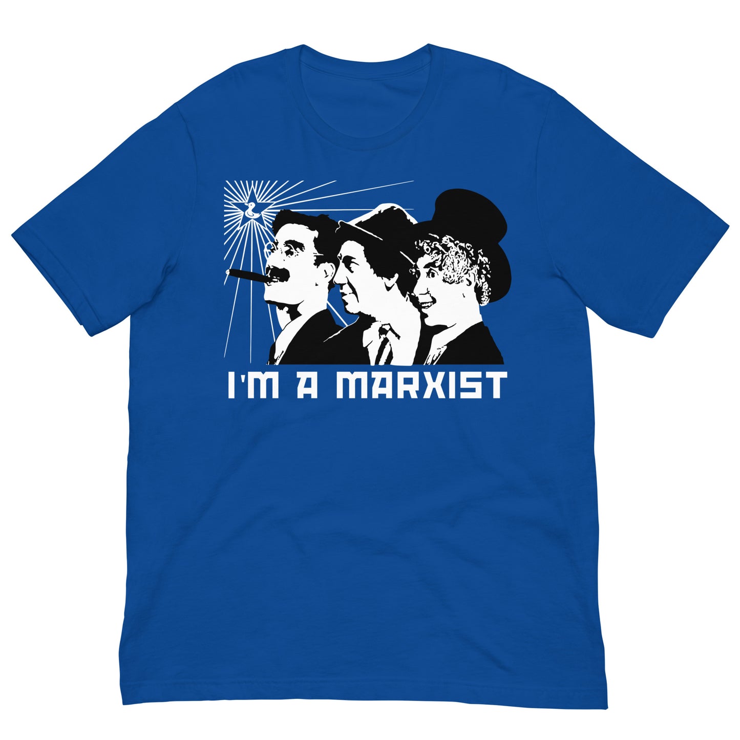 camiseta im a marxist azul royal