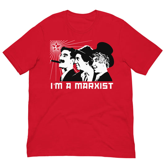 camiseta im a marxist hermanos marx roja