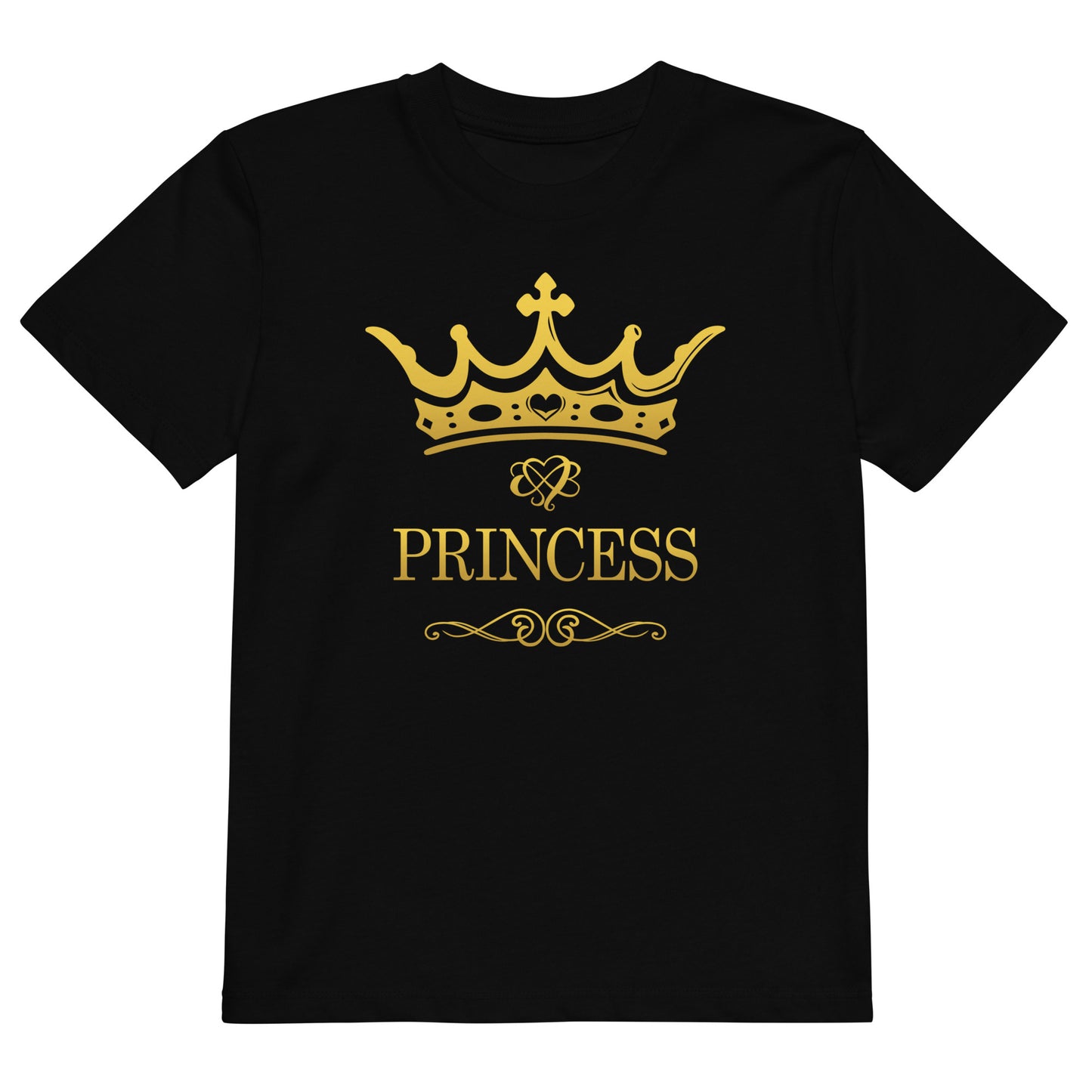 camiseta infantil princess en color negro