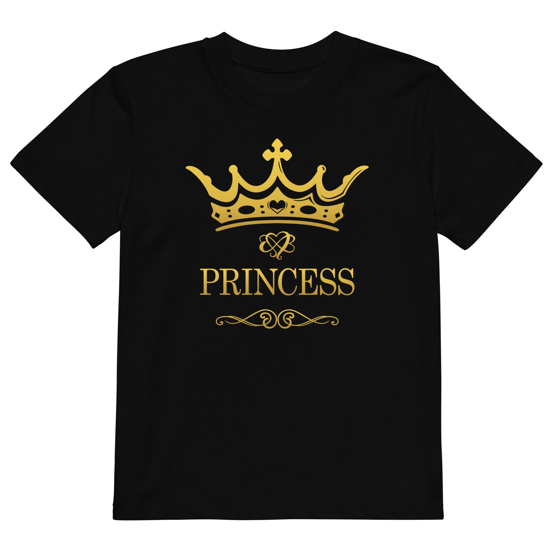 camiseta infantil princess en color negro