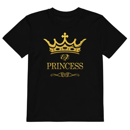 camiseta infantil princess en color negro
