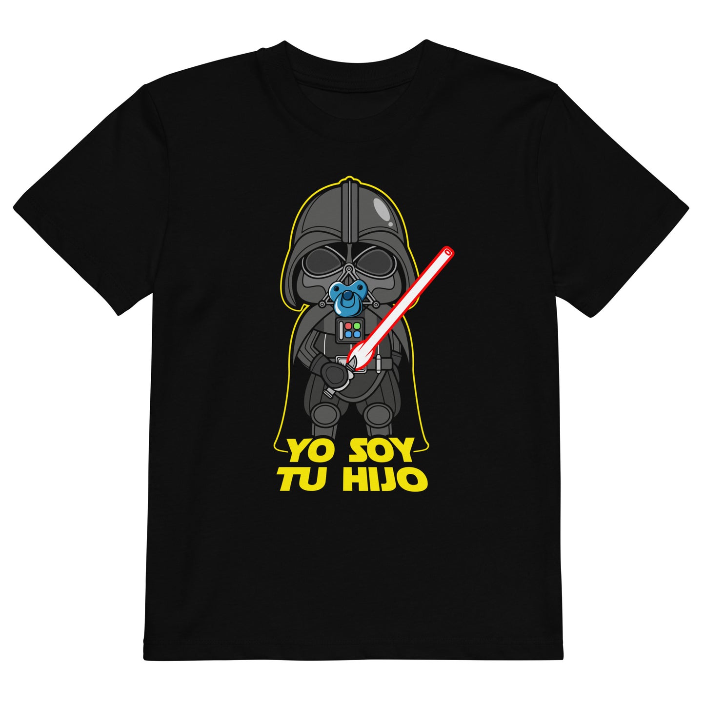 camiseta infantil yo soy tu hijo en color negro