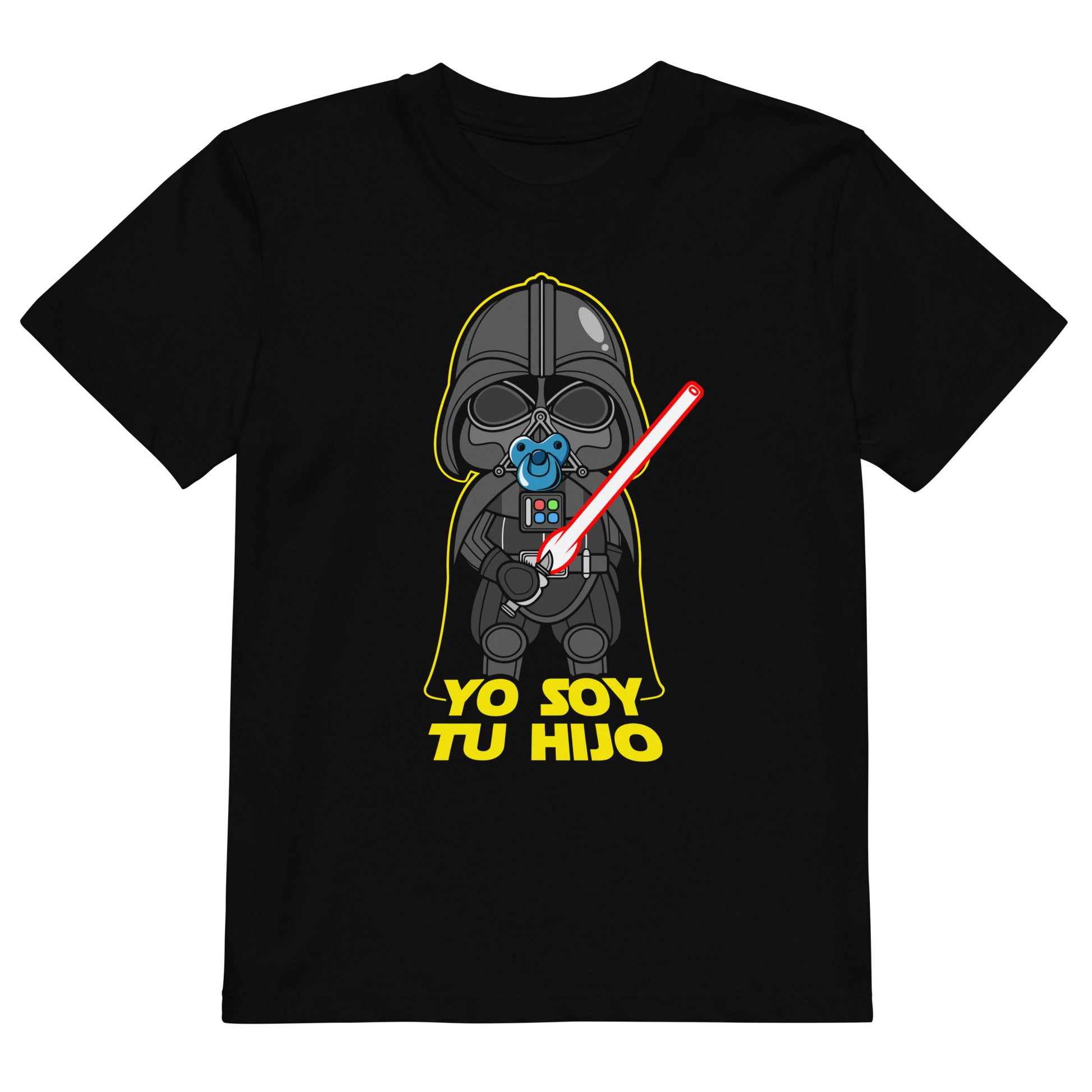 camiseta infantil yo soy tu hijo en color negro