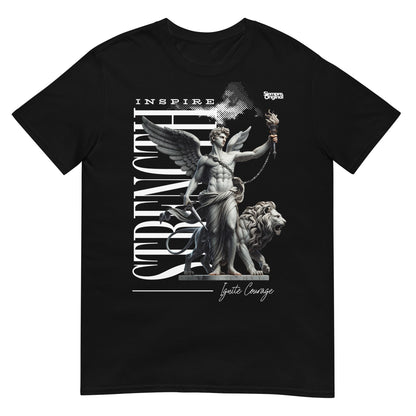 camiseta inspire strength angel siempre original urban en color negro