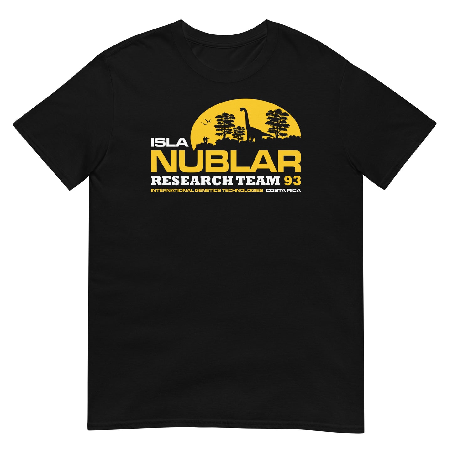 camiseta isla nublar jurassic park negra