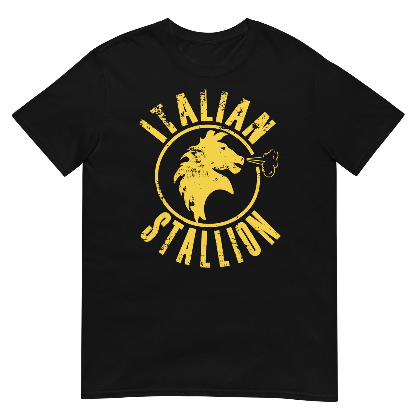 camiseta italian stallion rocky balboa boxeo negra
