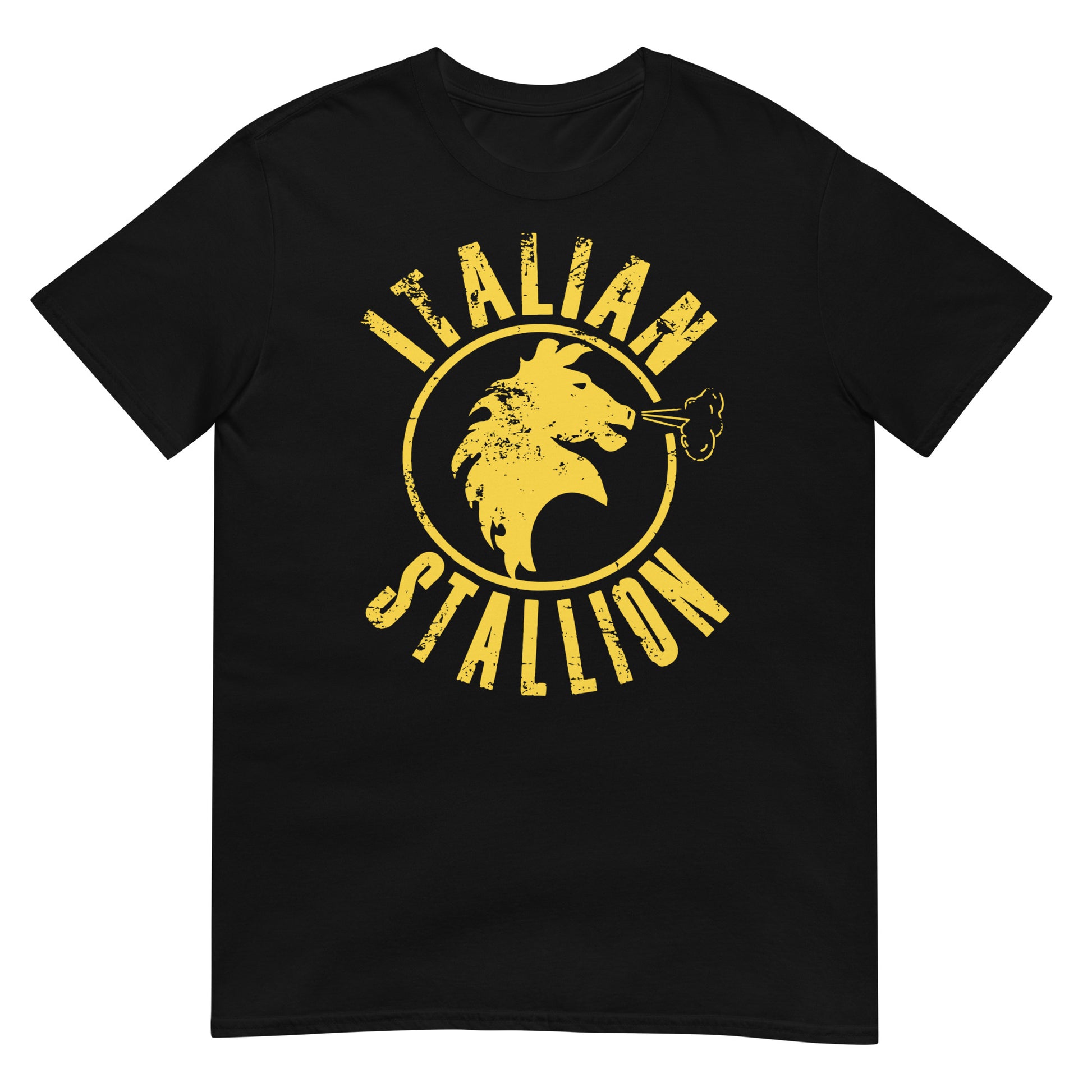 camiseta italian stallion rocky balboa boxeo negra