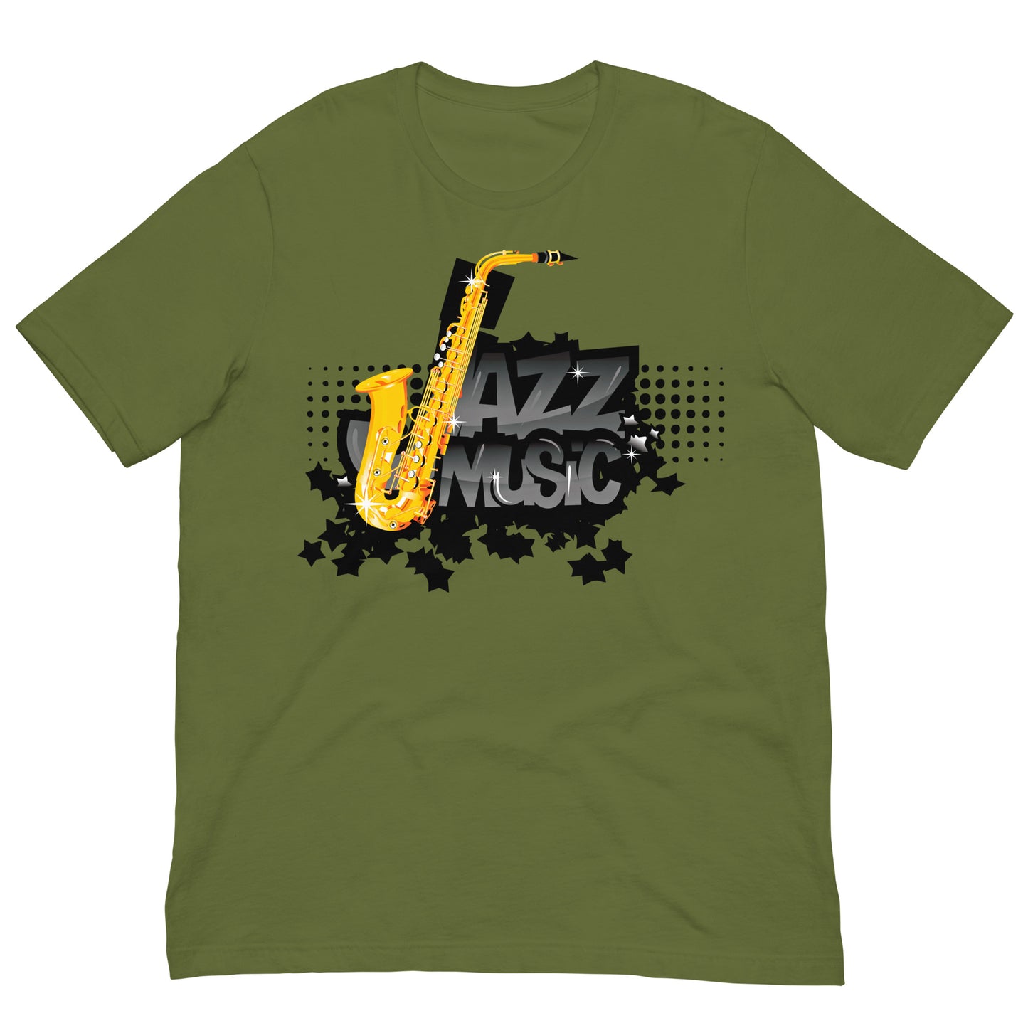 camiseta jazz verde oliva