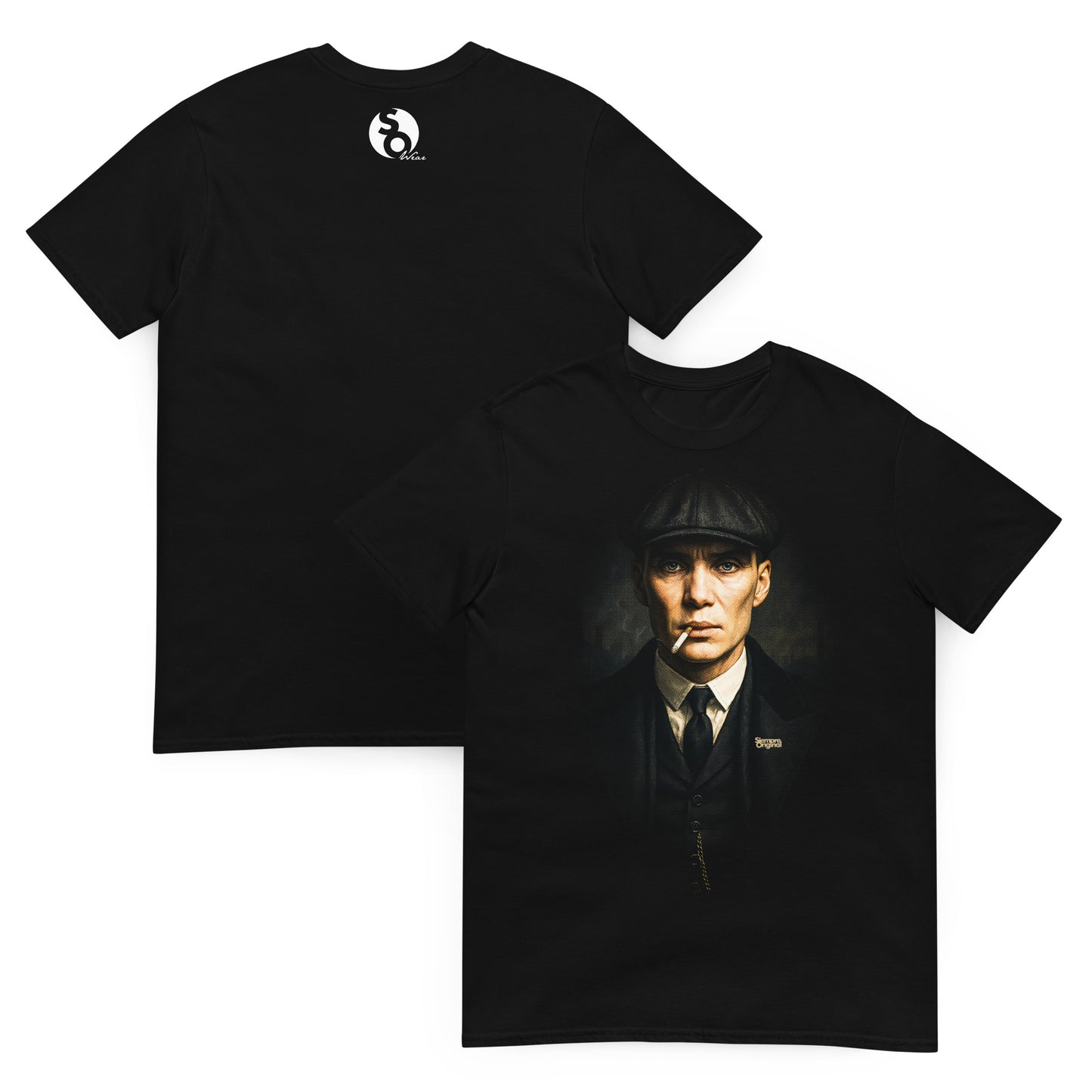 camiseta peaky blinders tommy shelby delante y detras negra