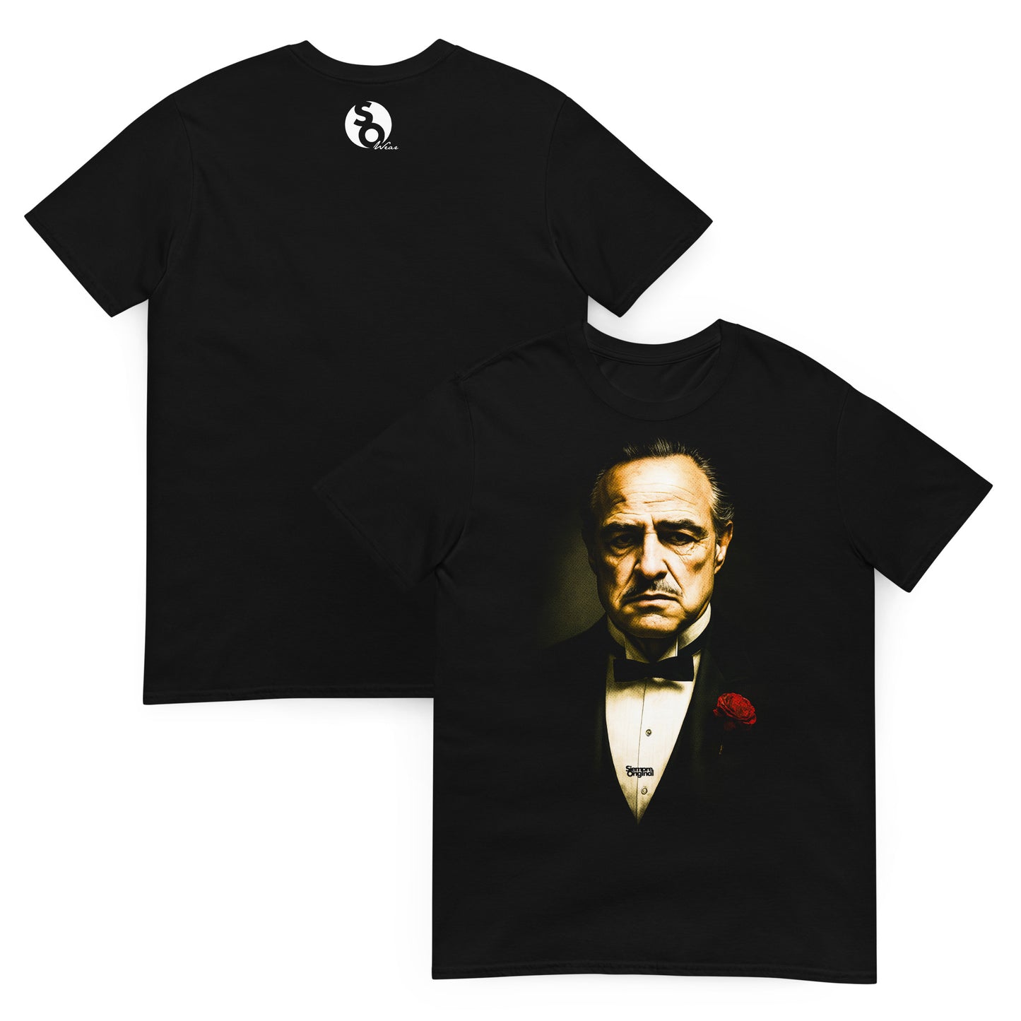 camiseta vito corleone el padrino delante y detras negra