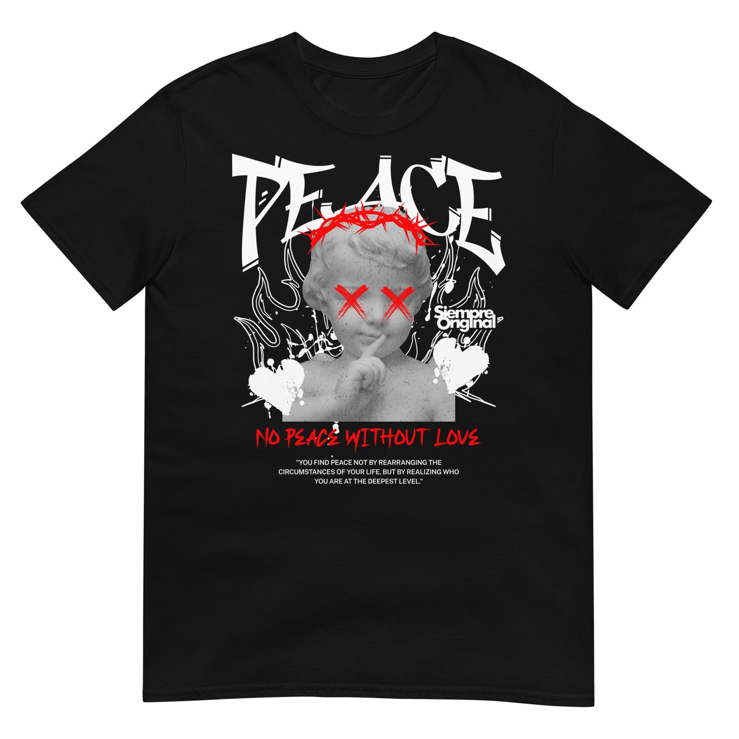 camiseta jesus amor y paz negra