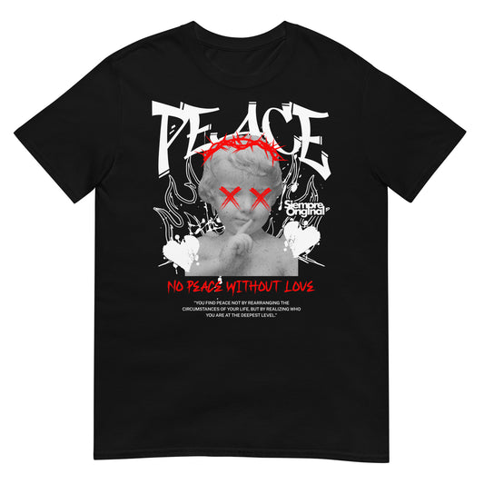 camiseta jesus amor y paz negra