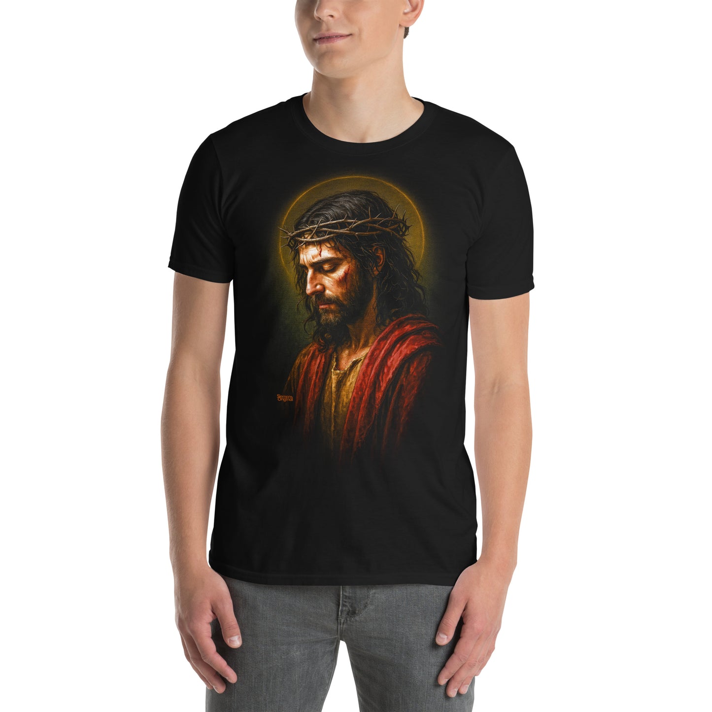 hombre con camiseta jesus esperanza en color negro