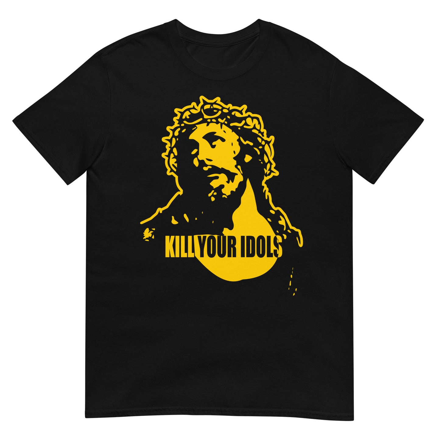 camiseta jesus kill your idols negra
