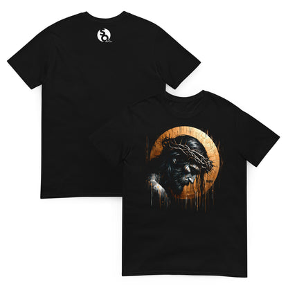 camiseta jesus mesias delante y detras en color negro