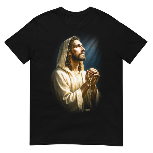 camiseta jesus oracion divina en color negro