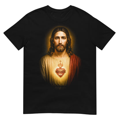 camiseta jesus sagrado corazon en color negro