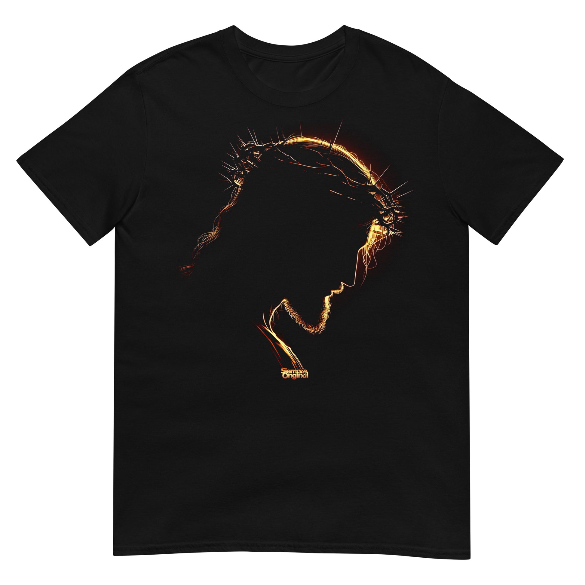 camiseta jesus sombra sagrada en color negro