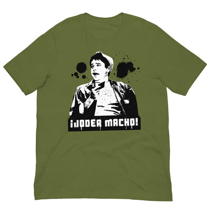 camiseta joder macho benito manos a la obra manolo en color verde oliva