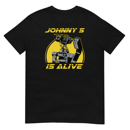 camiseta johnny 5 cortocircuito negra