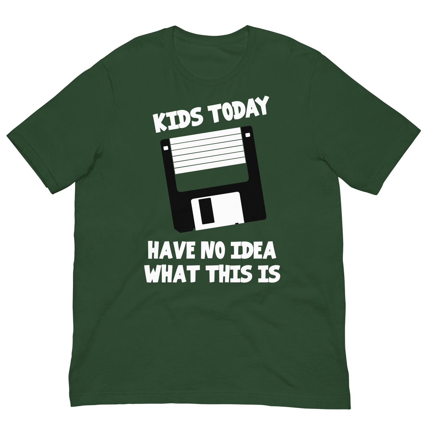 camiseta kids today disquete verde botella