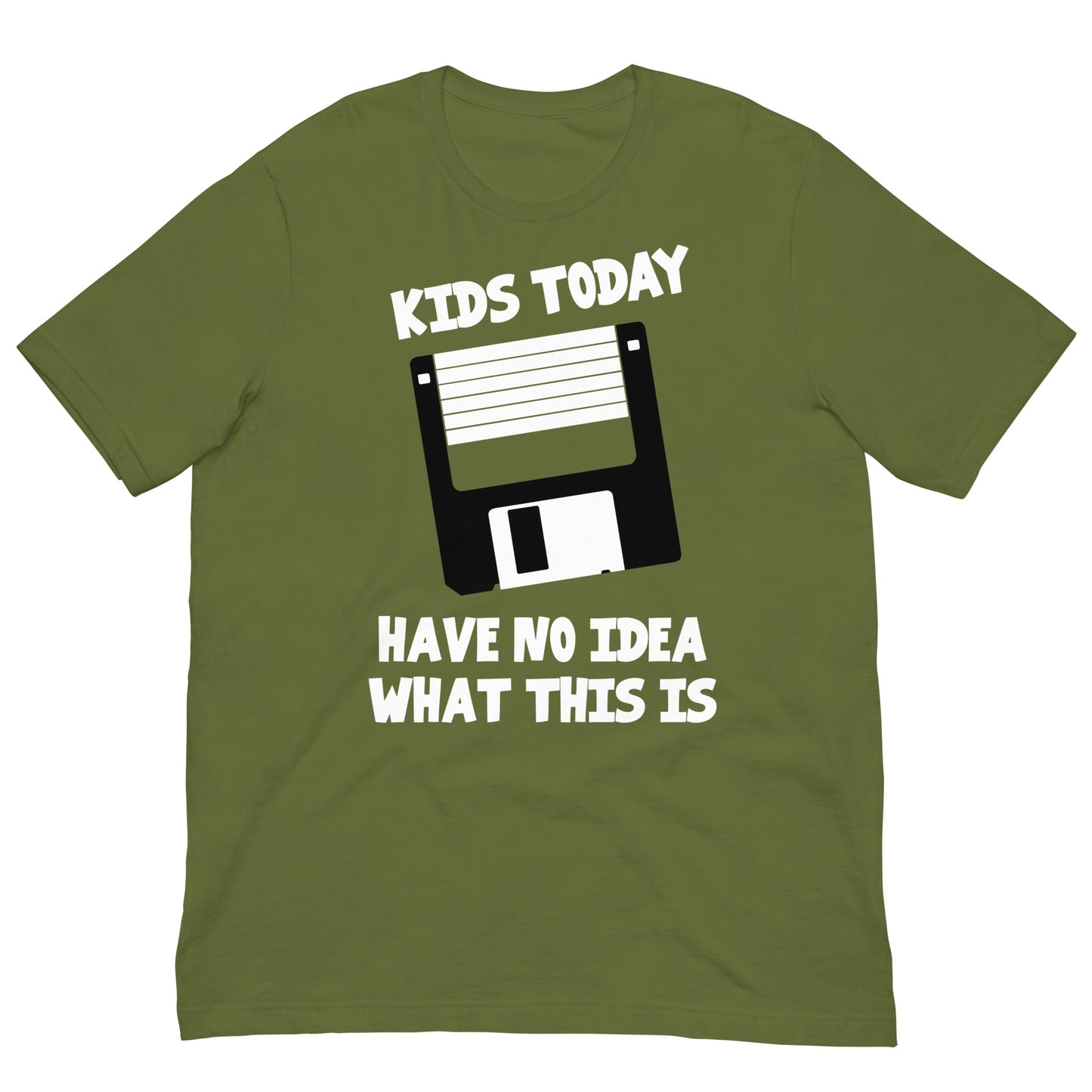 camiseta kids today disquete verde oliva