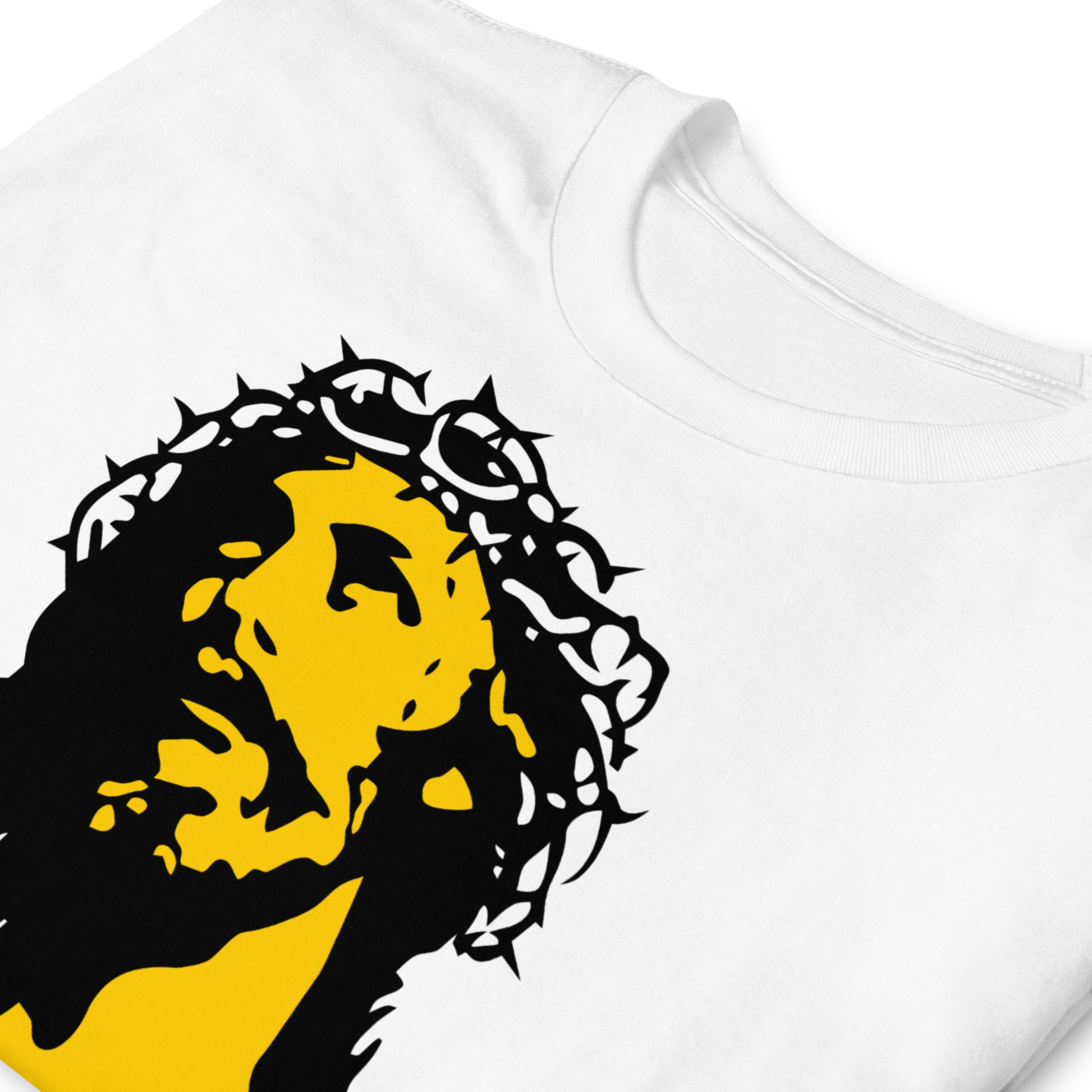 detalle de camiseta kill your idols jesus axl rose blanca