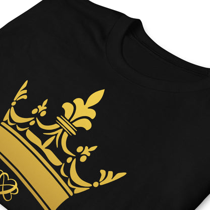 detalle de camiseta king en color negro