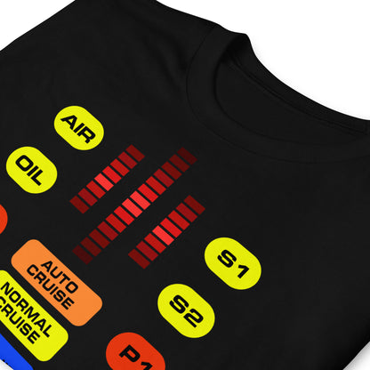 detalle de camiseta kitt voice box el coche fantastico en color negro