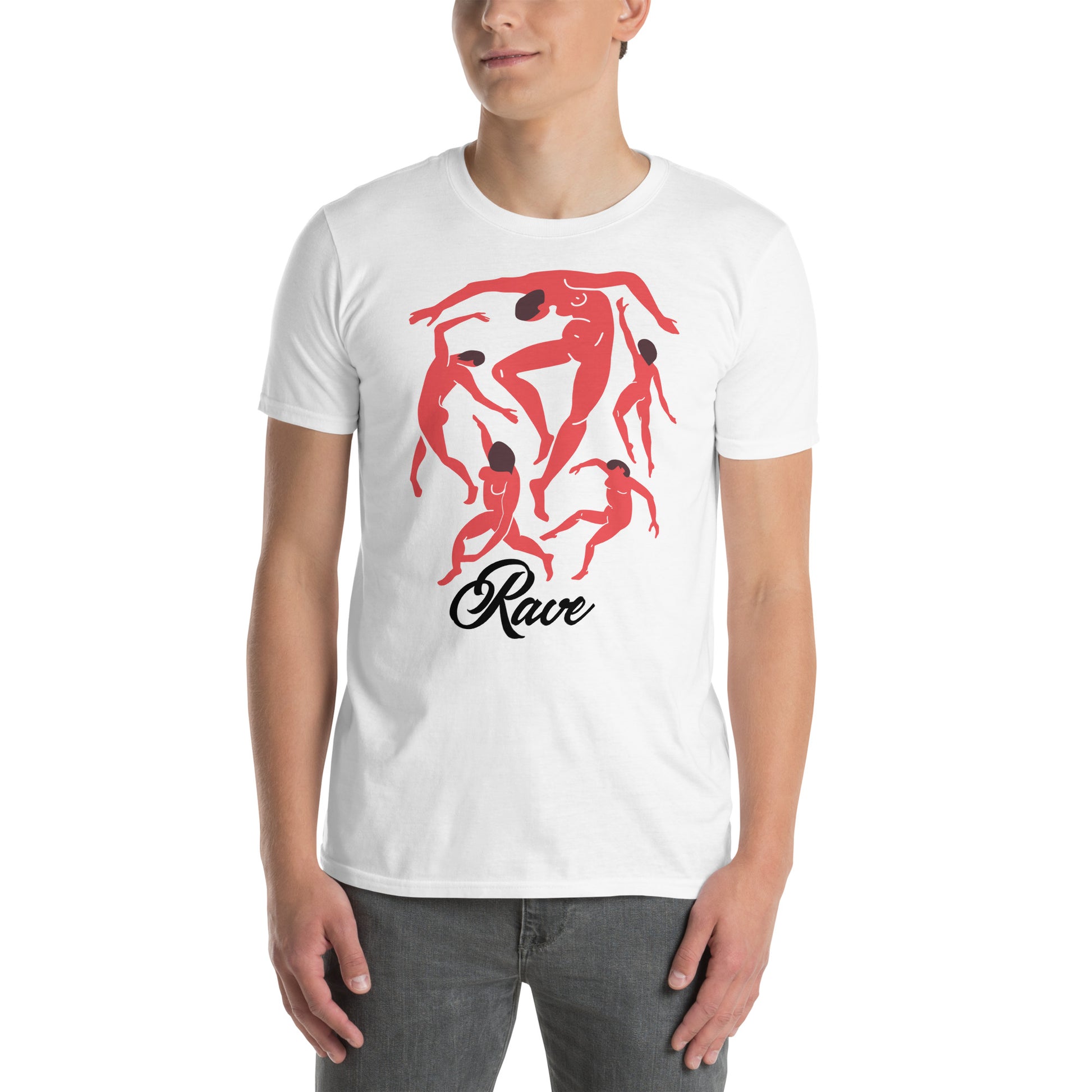 hombre con camiseta la danza matisse rave en color blanco
