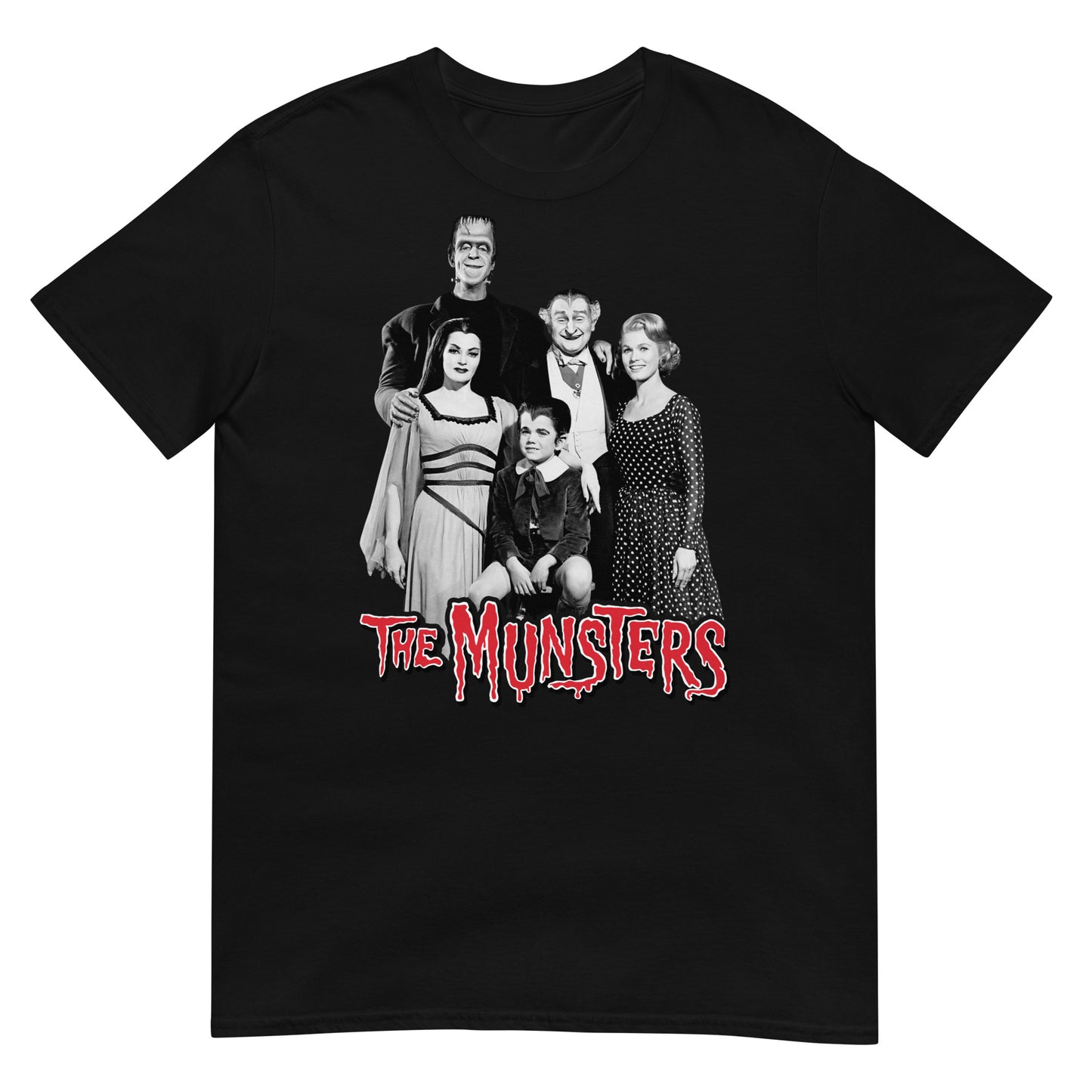 camiseta la familia monster en color negro
