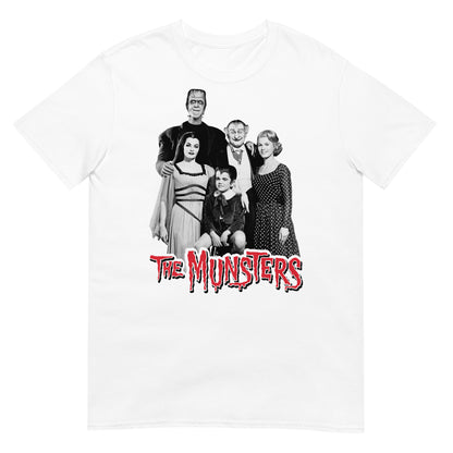 camiseta la familia monster retro blanca