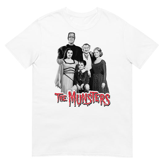 camiseta la familia monster retro blanca