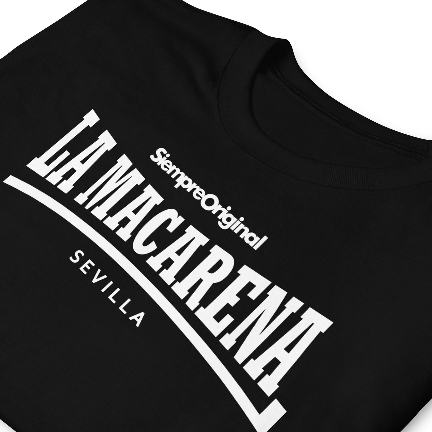 detalle de camiseta la macarena sevilla barrio negra
