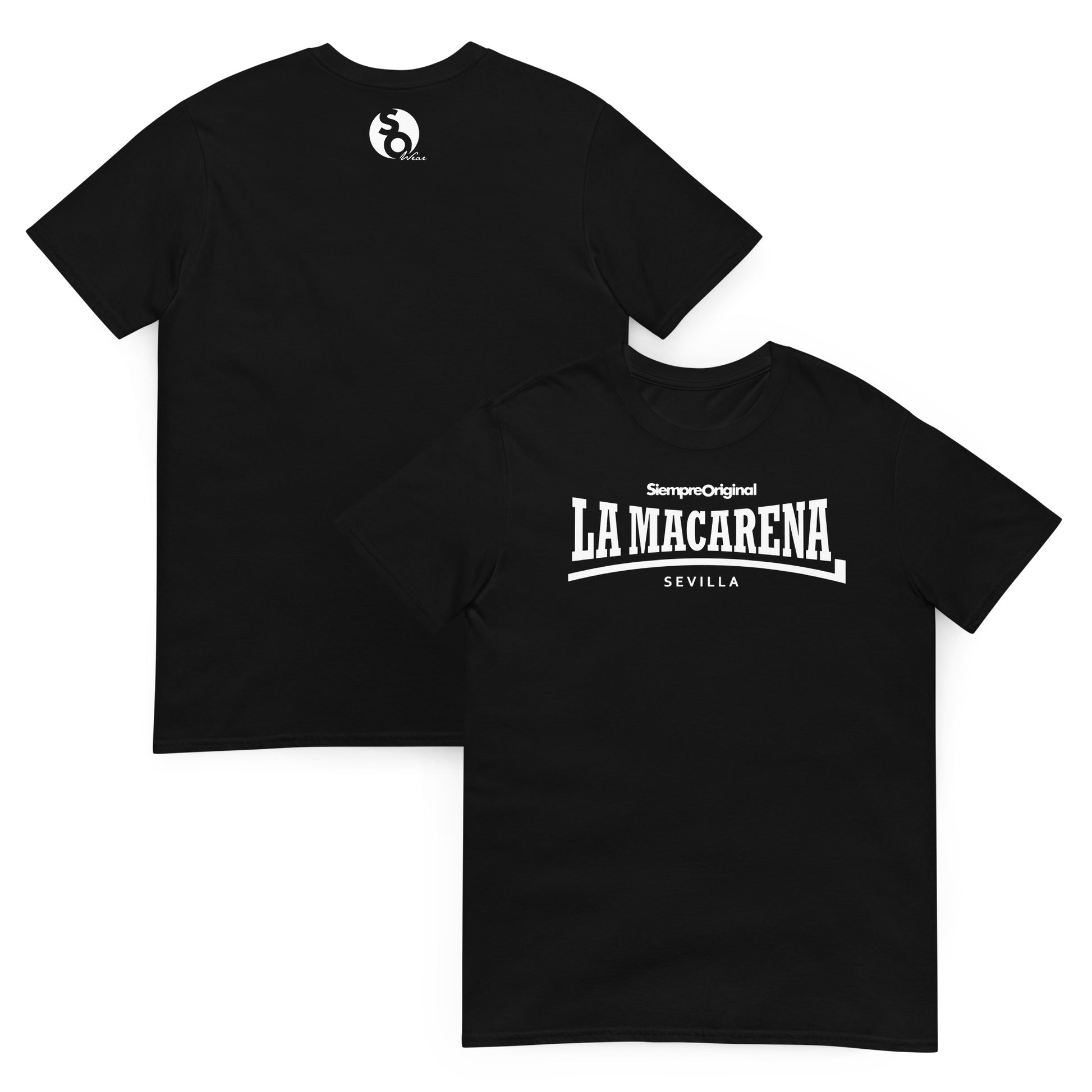 camiseta la macarena sevilla barrio delante y detras negra