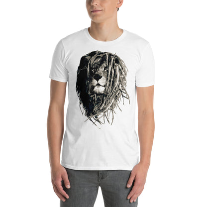 hombre con camiseta leon rasta reggae blanca