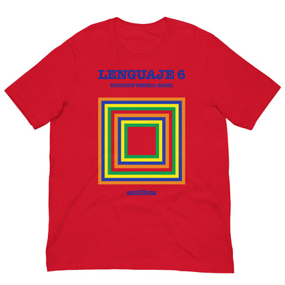 camiseta libro lengua egb roja