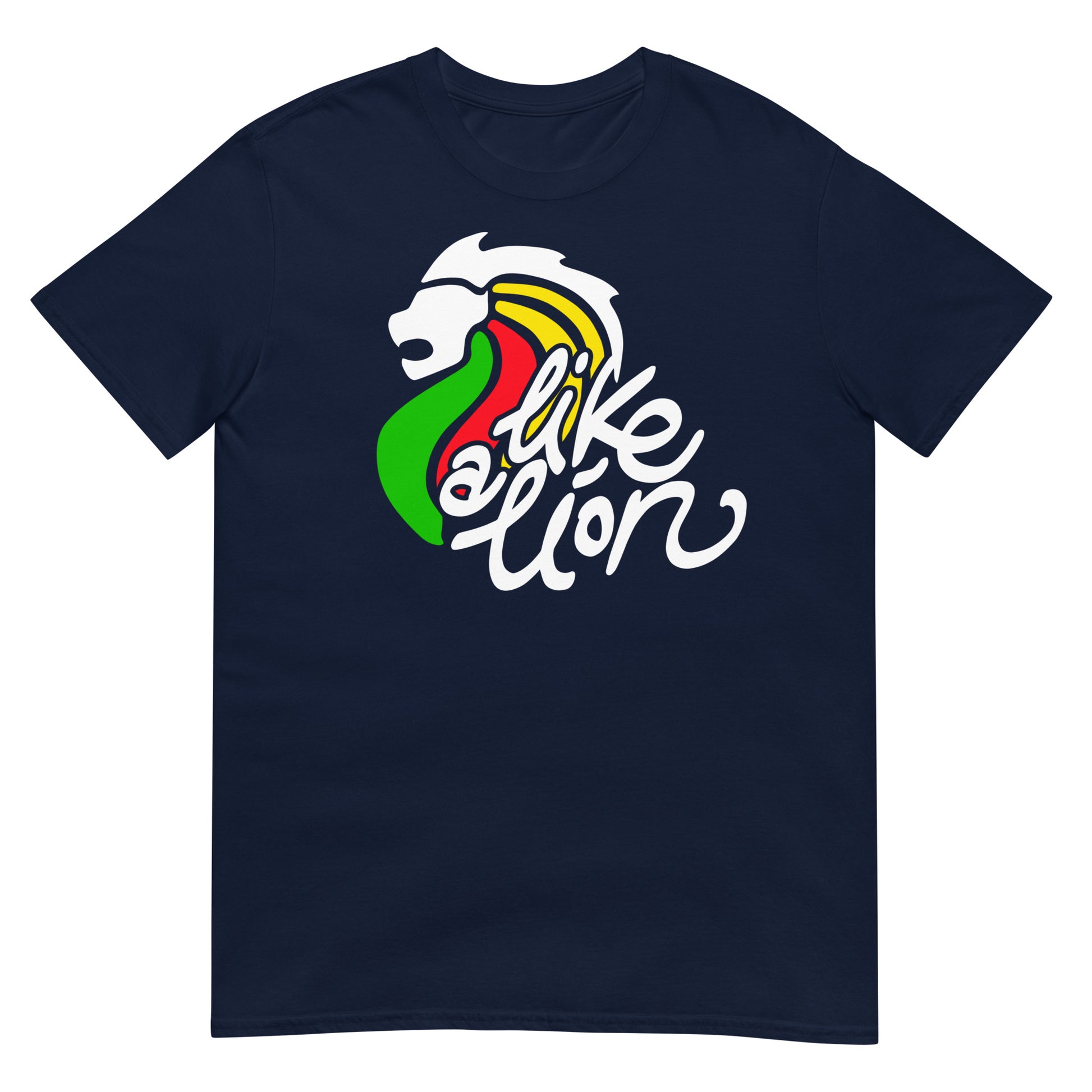 camiseta like a lion reggae azul marino
