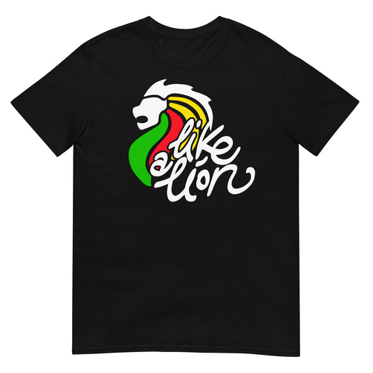 camiseta like a lion reggae negra