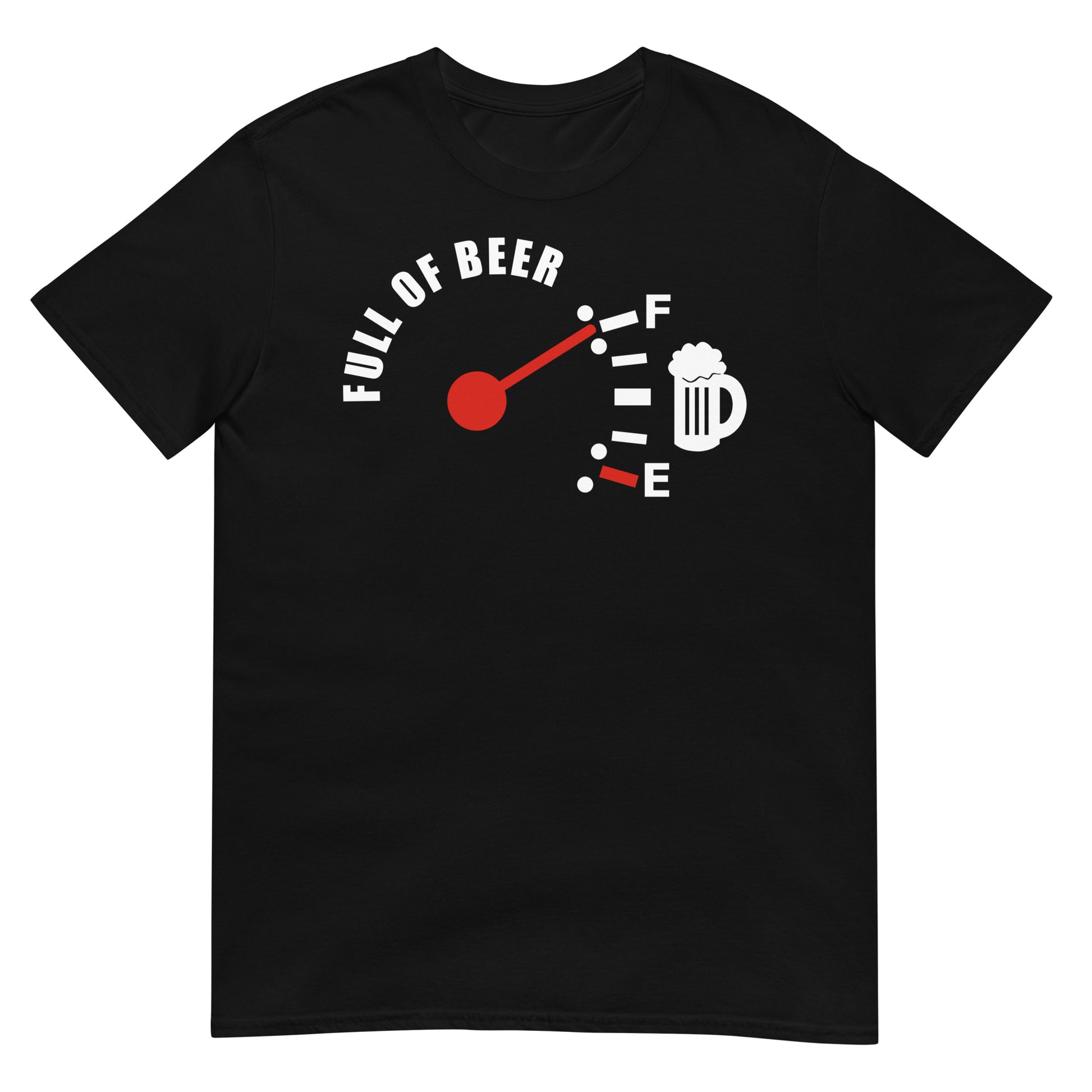 camiseta lleno de cerveza deposito gasolina en color negro