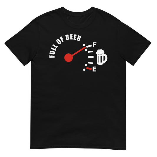 camiseta lleno de cerveza deposito gasolina en color negro