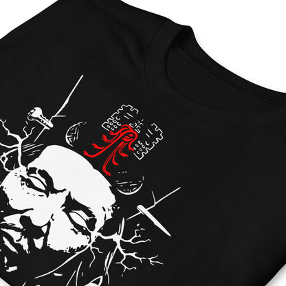 detalle de camiseta lo pan big trouble in little china negra
