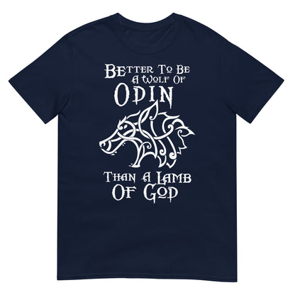 camiseta lobo de odin vikingo azul marino