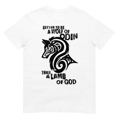 camiseta lobo de odin vikingo blanca