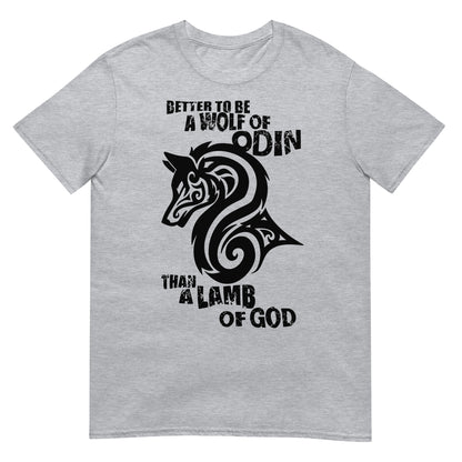 camiseta lobo de odin vikingo gris