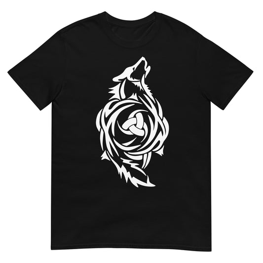 camiseta lobo vikingo negra