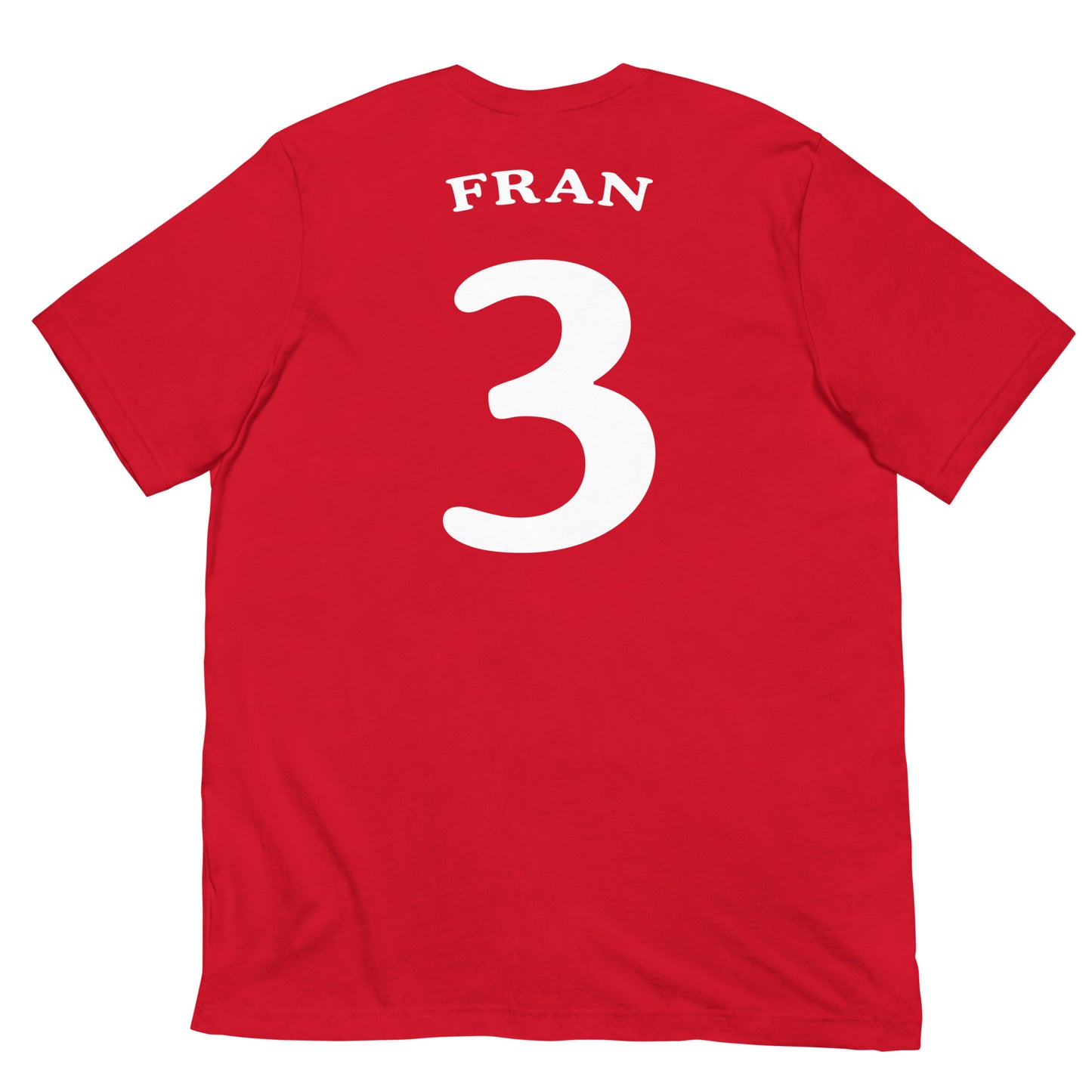 trasera camiseta los leones de montepinar fran roja